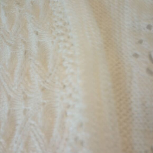 Maurices short sleeve crochet lace open acrylic sweater - Picture 9 of 11